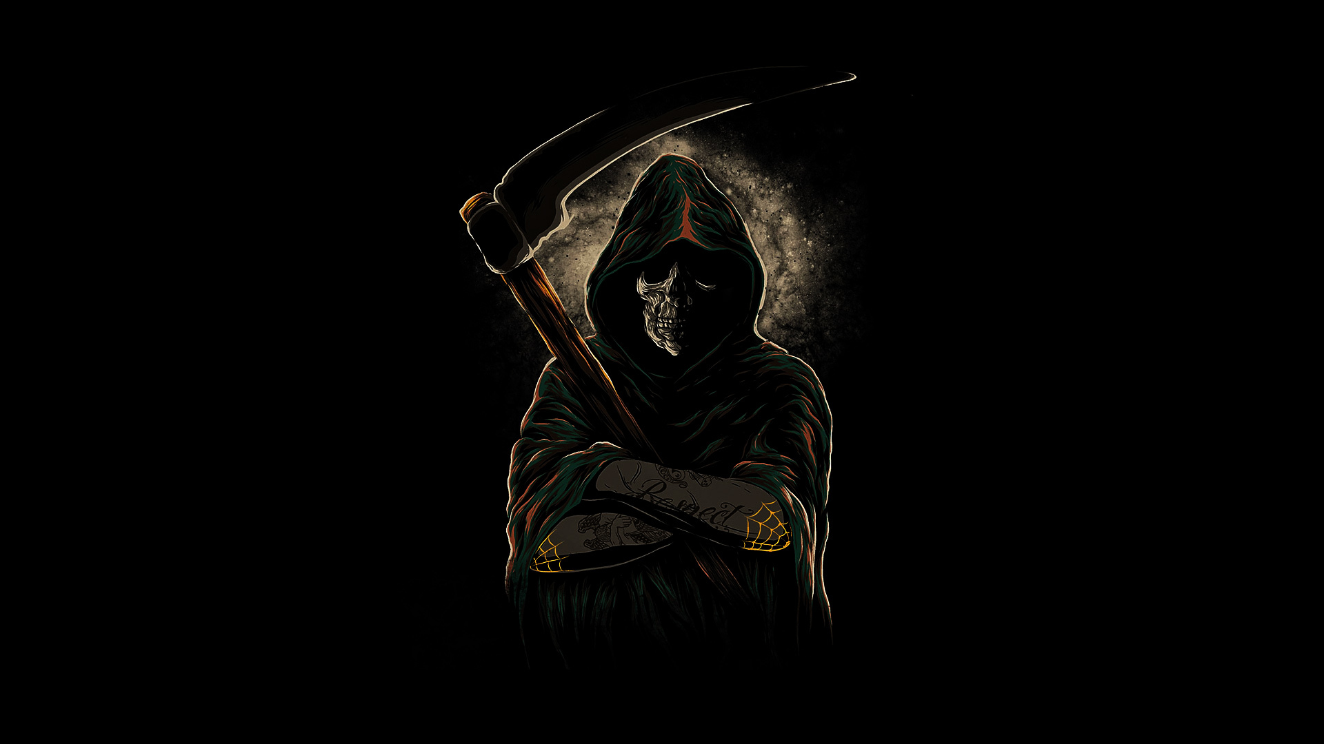 Dark Grim Reaper Scythe Wallpaper Resolution1920x1080 Id917035
