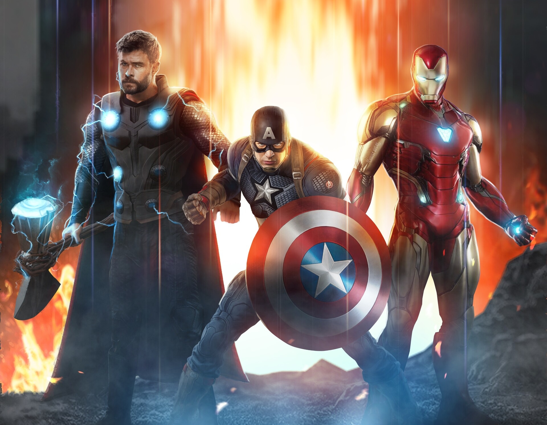 Desktop Wallpaper Iron Man Captain America Thor Superhero Comics | My ...