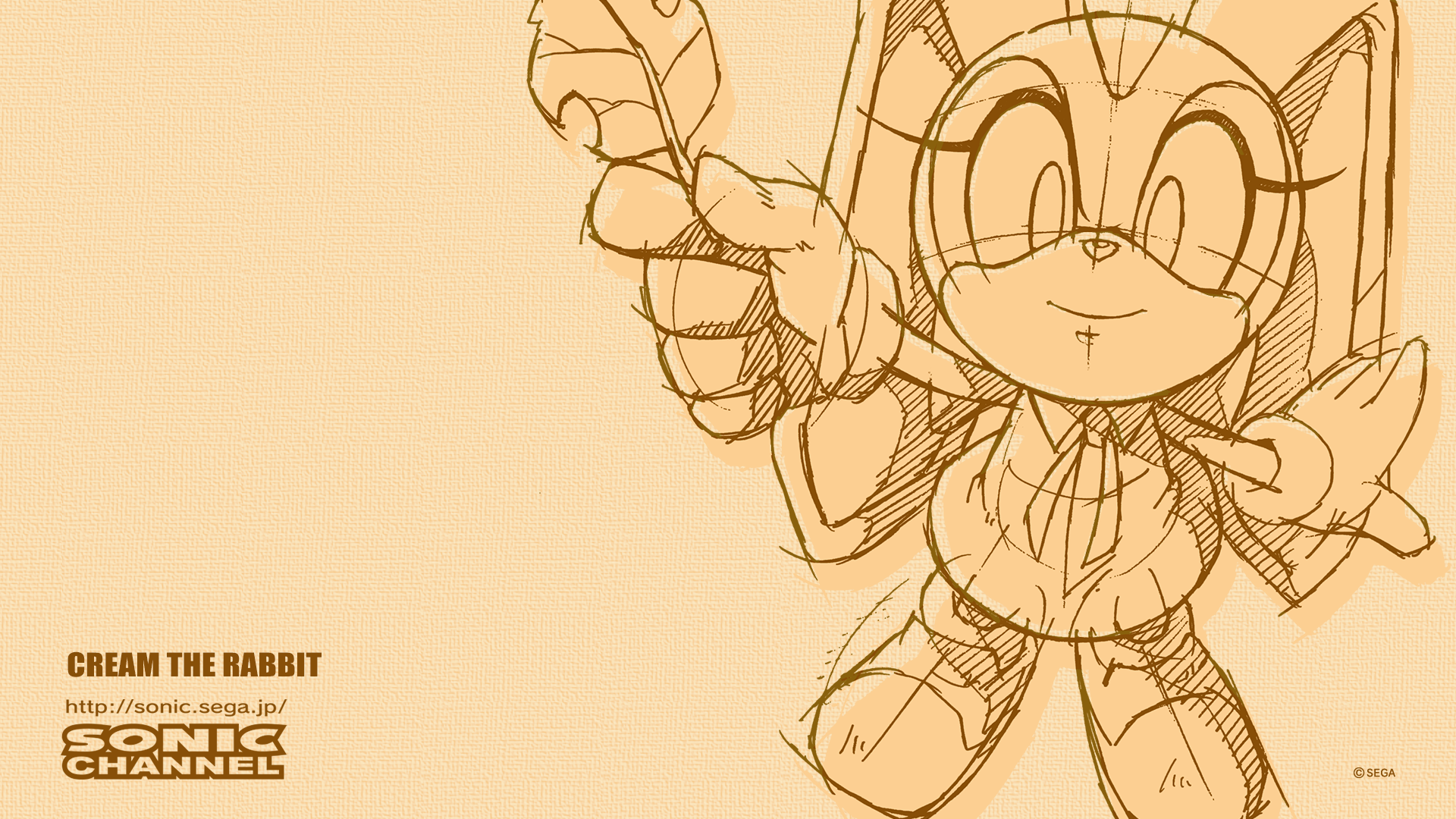 Sonic The Hedgehog Cream The Rabbit Sega Simple Background Wallpaper - Reso...