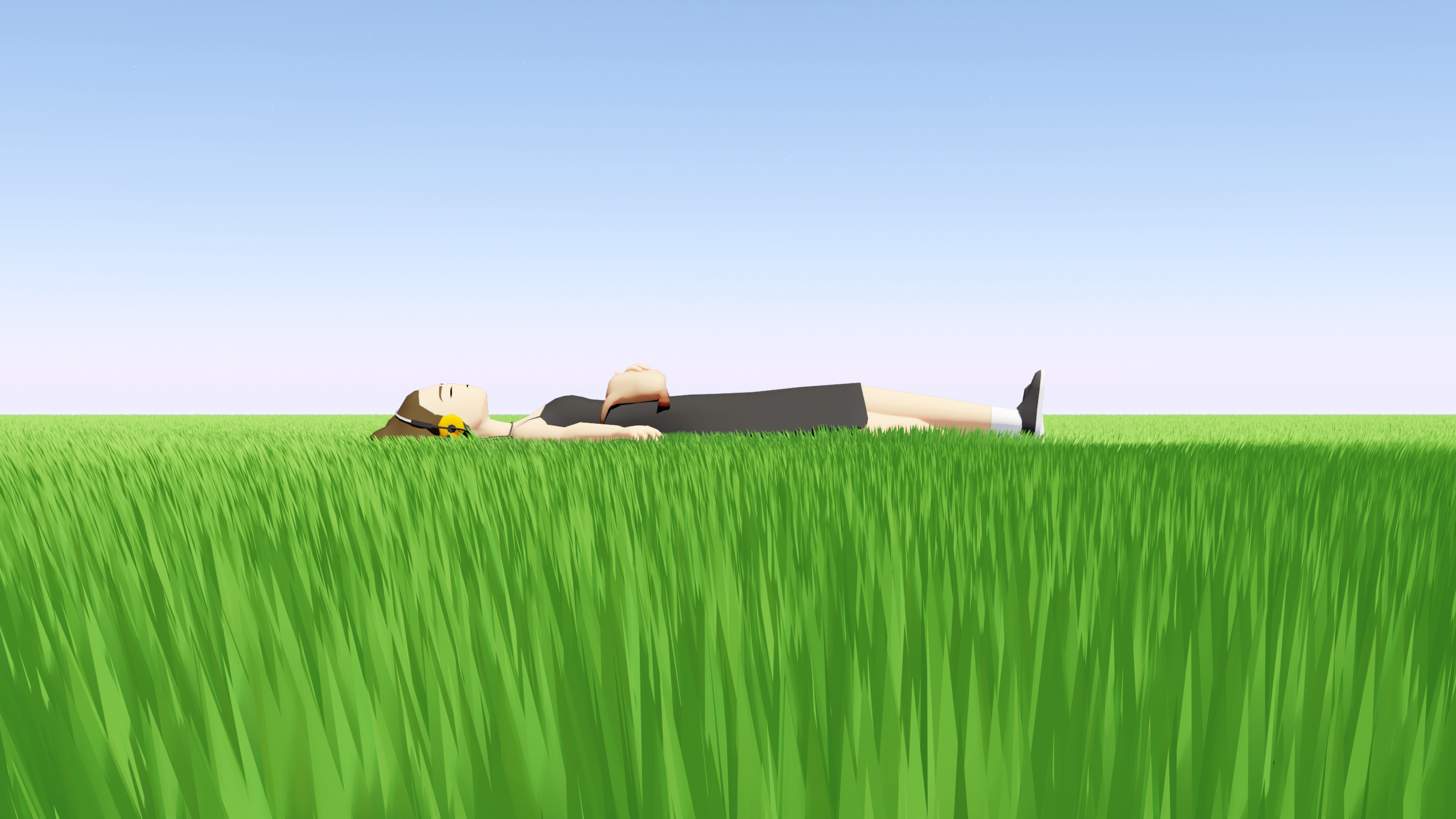Clear grass. Guts in grass. Comic lying on a grass. Guts lying on grass.