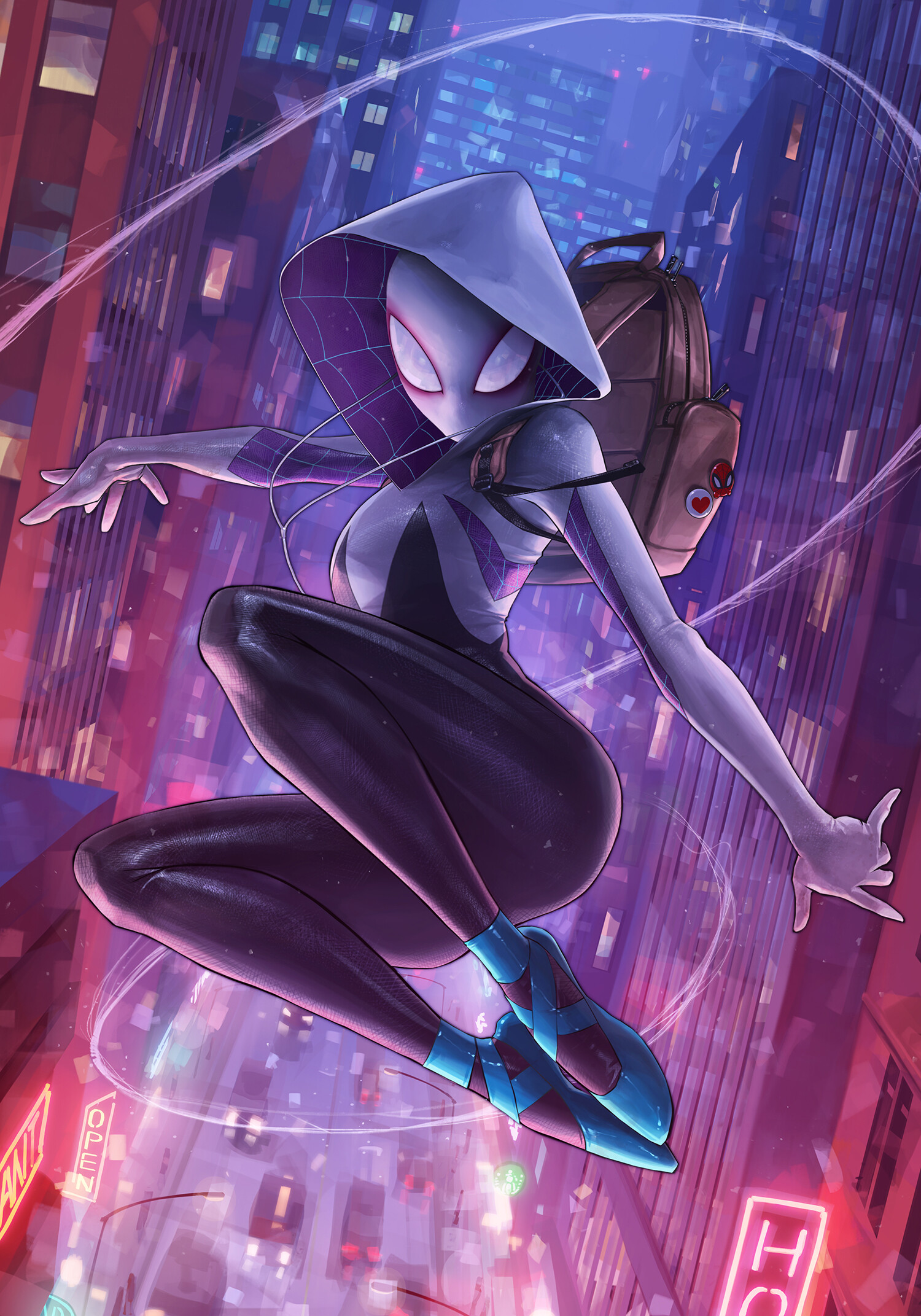 artstation. drawing. gwen-stacy. spider-gwen. jeehyung-lee. 