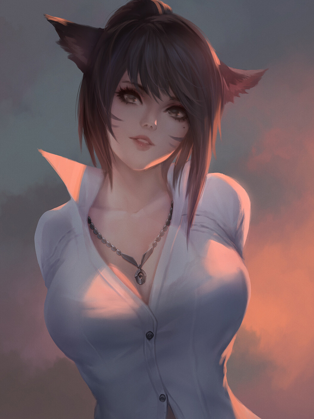 Vu Nguyen Artwork Anime Girls Anime Miqote Final Fantasy Final Fantasy Xiv A Realm Reborn 7241