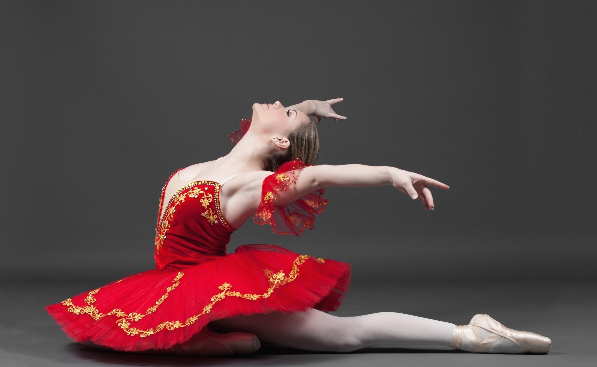 Ballerina Women Dancing Dancer Red Dress Wallpaper - Resolution ...