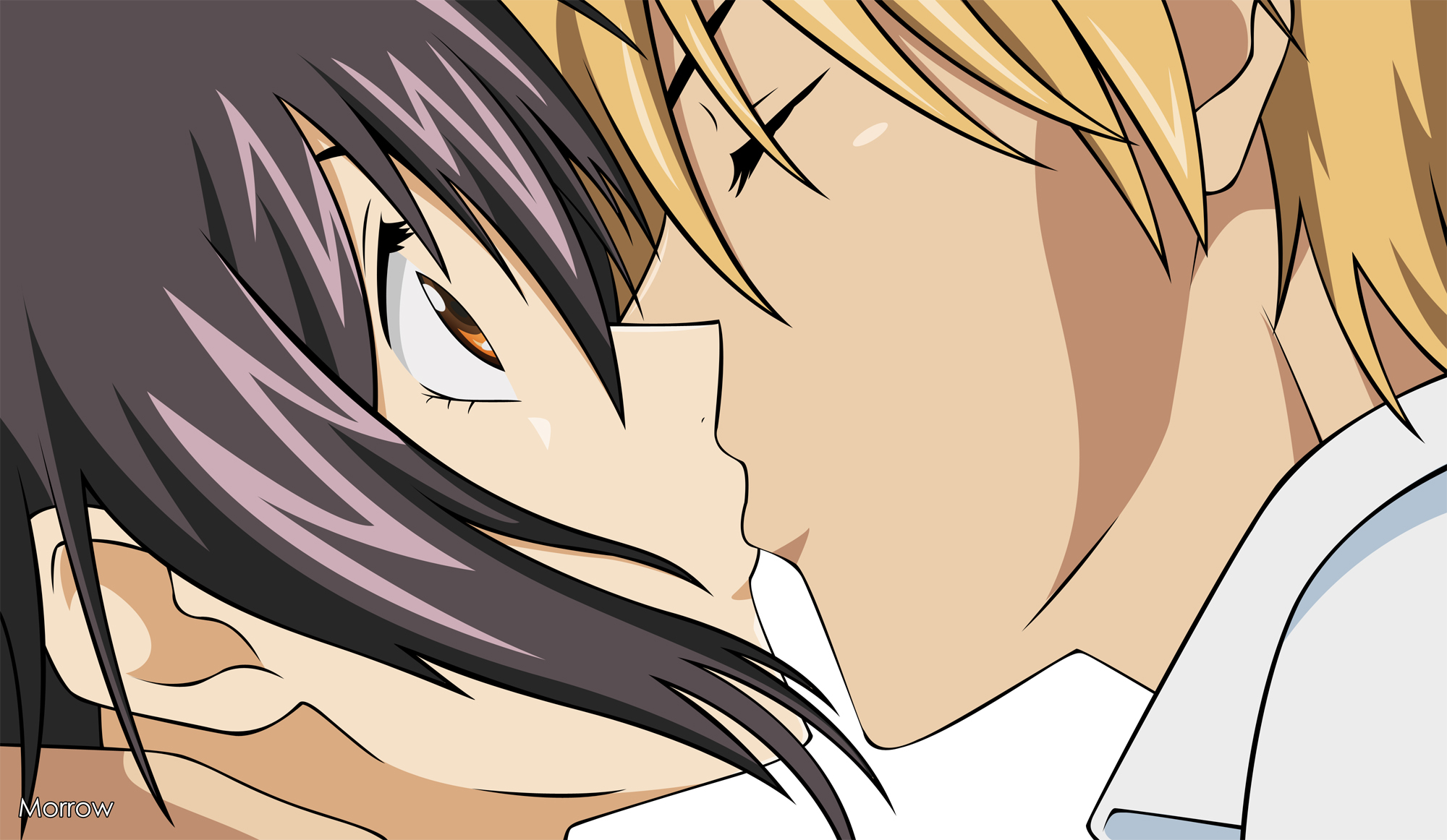 Anime Maid Sama Takumi Usui Misaki Ayuzawa Kiss Wallpaper - Resolution:2000x...